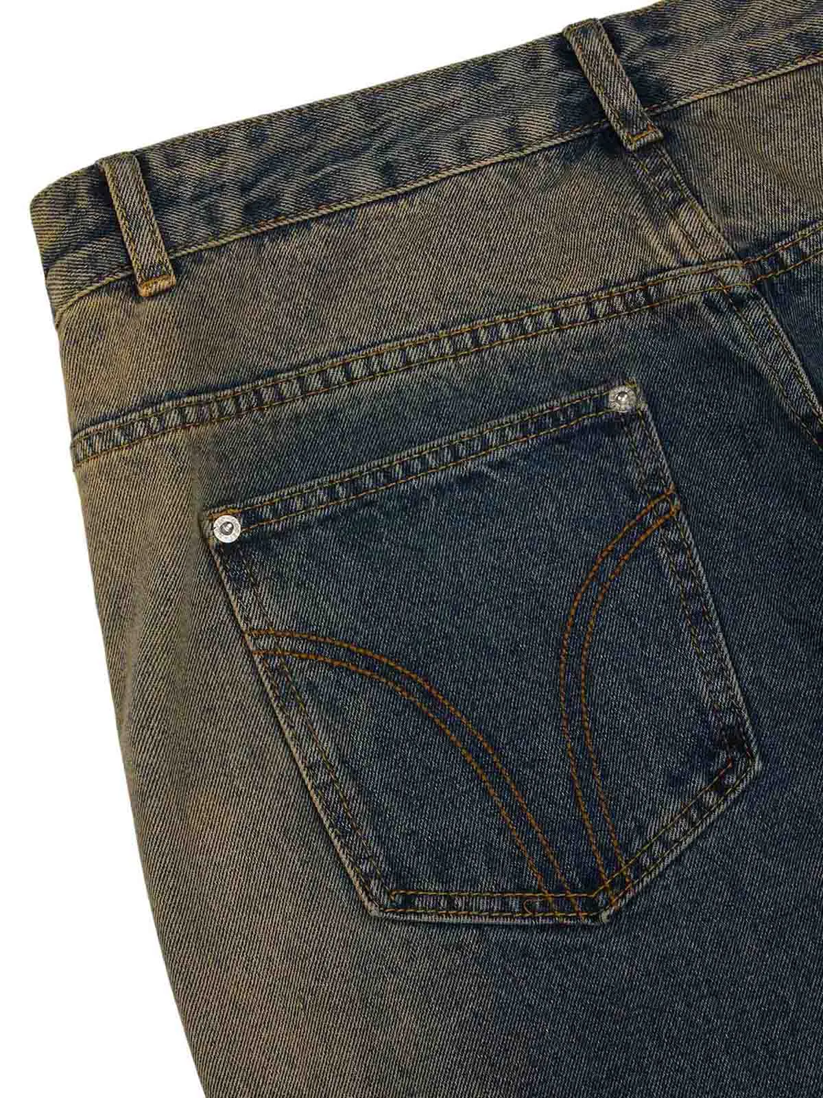 1984 Multi-pocket Zipper Design Washed Hip-Hop Jeans - 2112