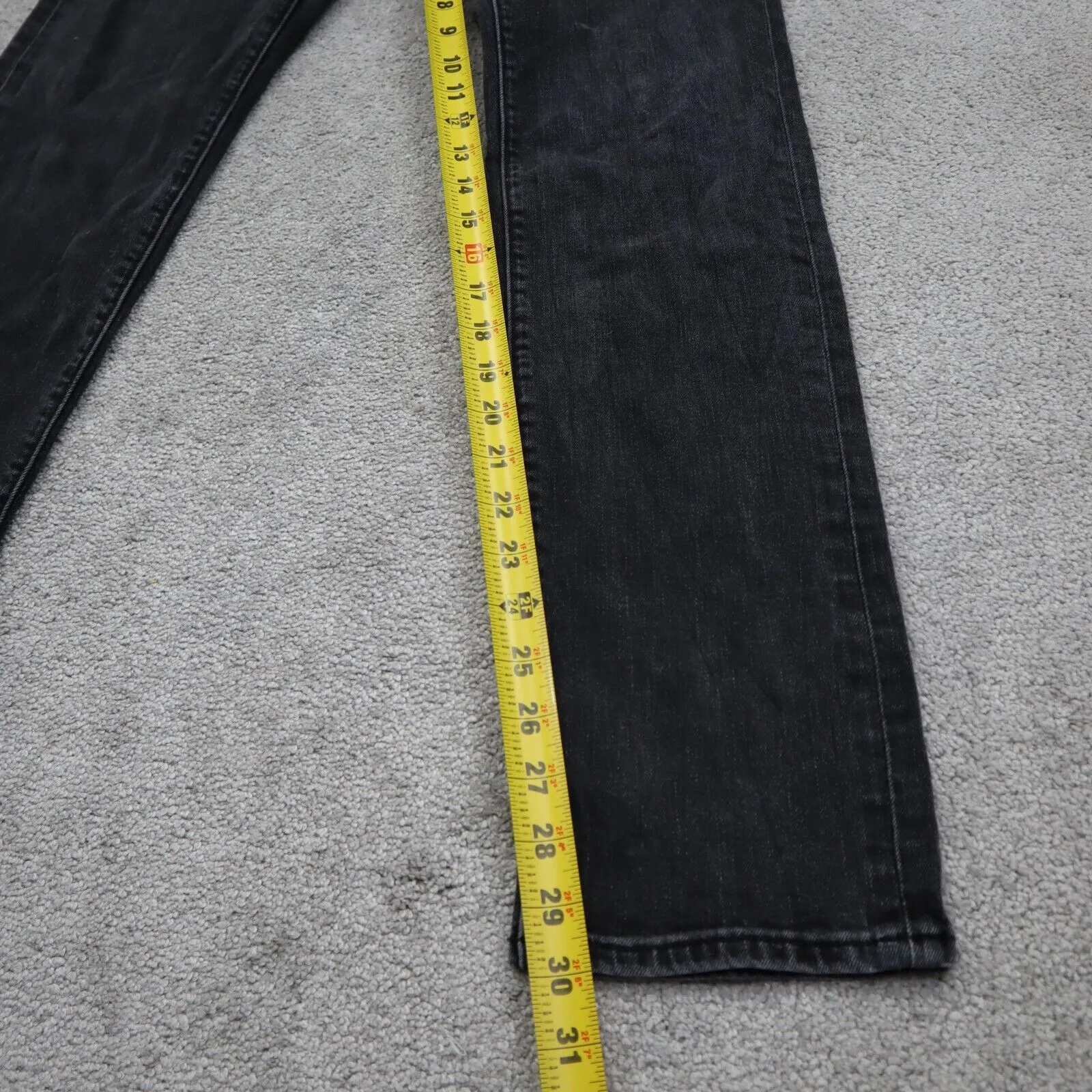 Abercrombie & Fitch Mens Skinny Leg Jeans Stretch Low Rise Black Size W30XL32