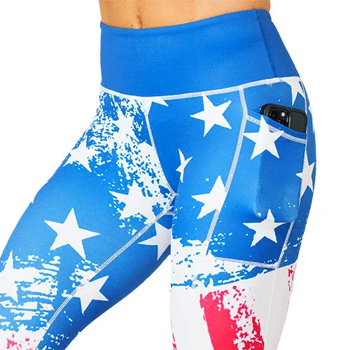 American Flag Leggings