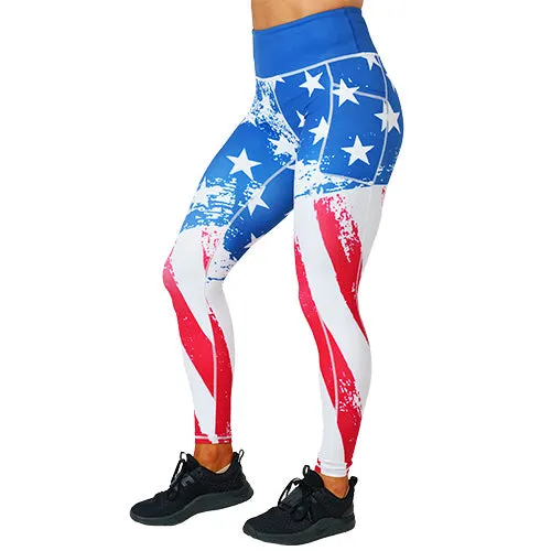 American Flag Leggings