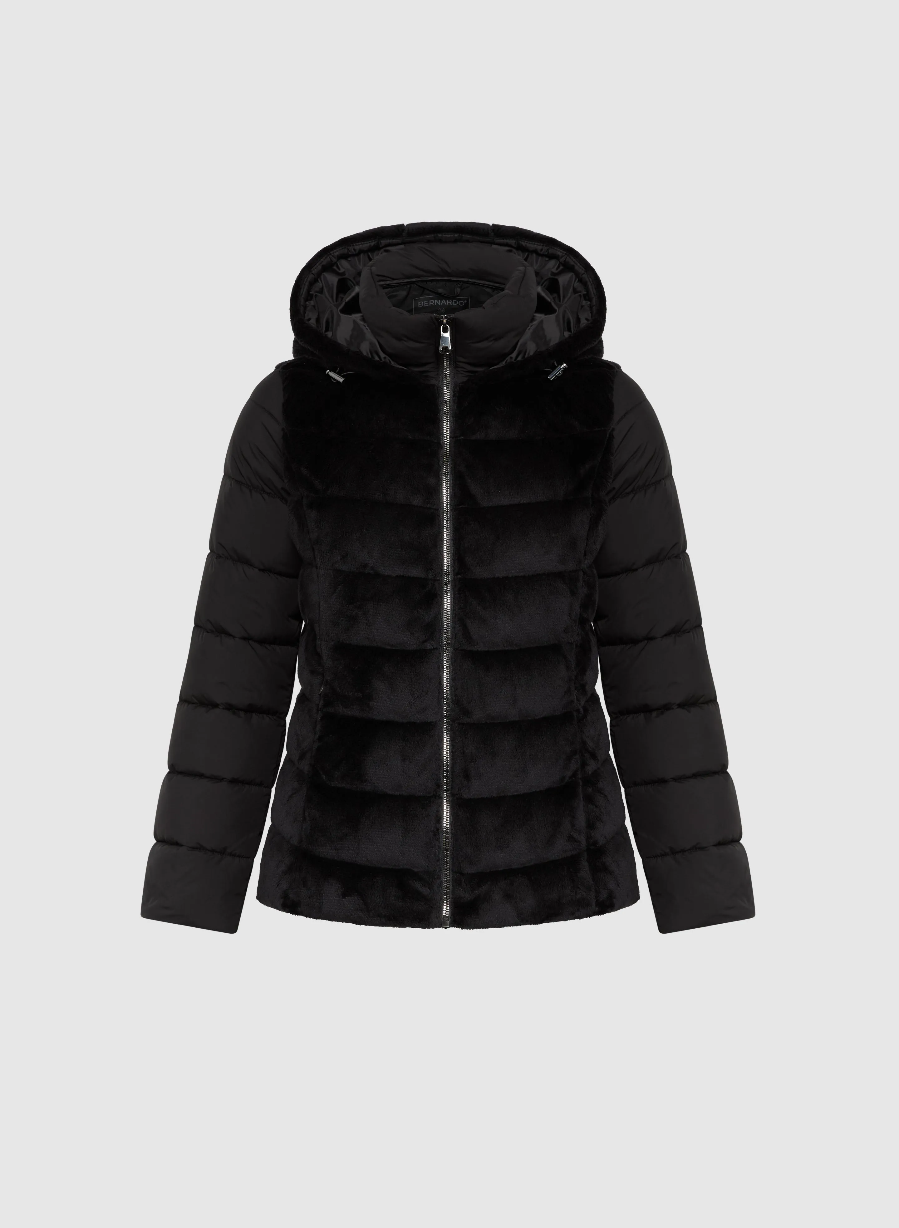 Bernardo - Mixed Plush Puffer Jacket