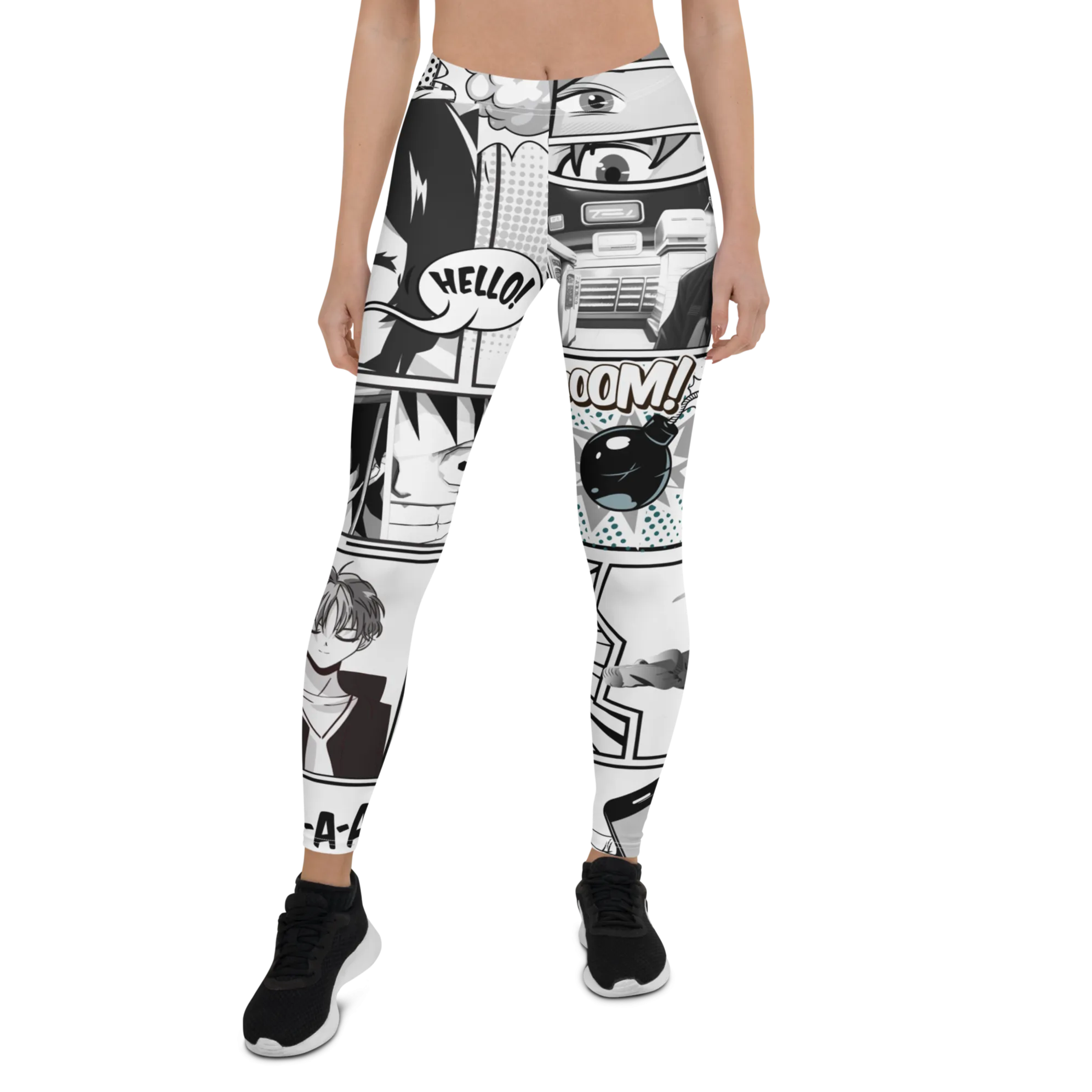 Black and White Comic Leggings