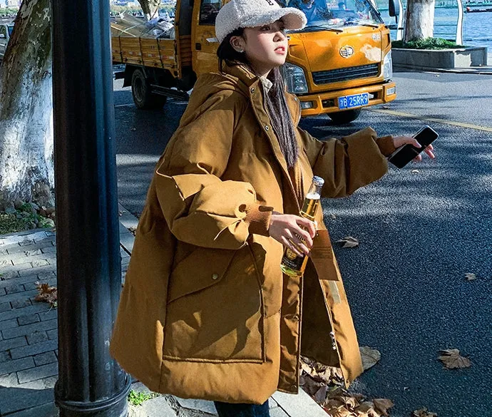 Black Jacket Coat, Warm Coat for Winter, Jacket with Hood