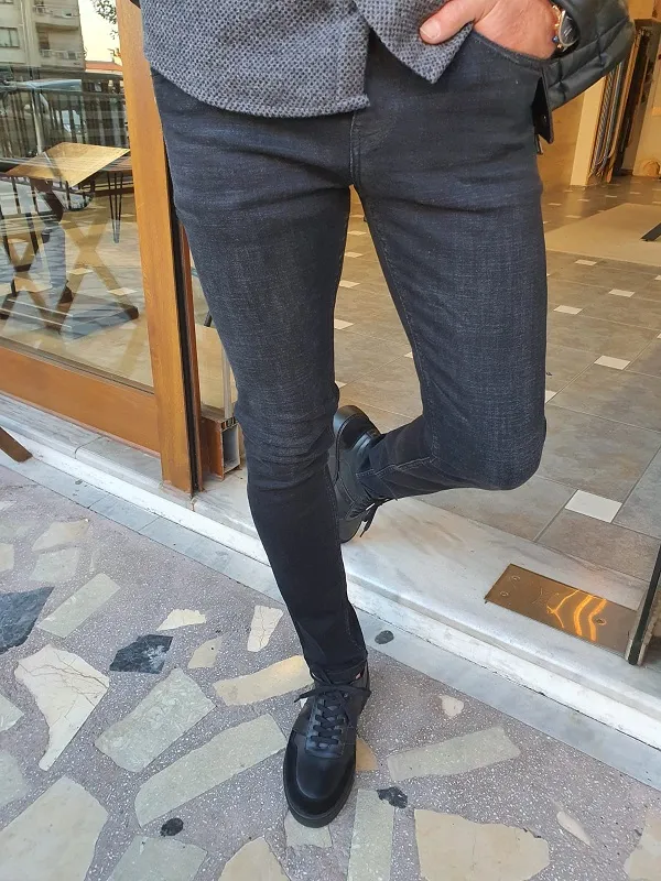 Black Slim Fit Jeans for Men by GentWith.com | Worldwide Shipping