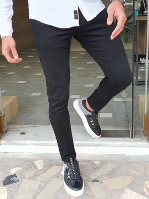 Buy Black Slim Fit Jeans by GentWith.com | Free Worldwide Shipping