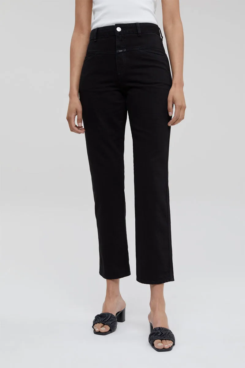 Closed - Jean Relaxed En Coton Biologique Et Lin - Noir - Femme