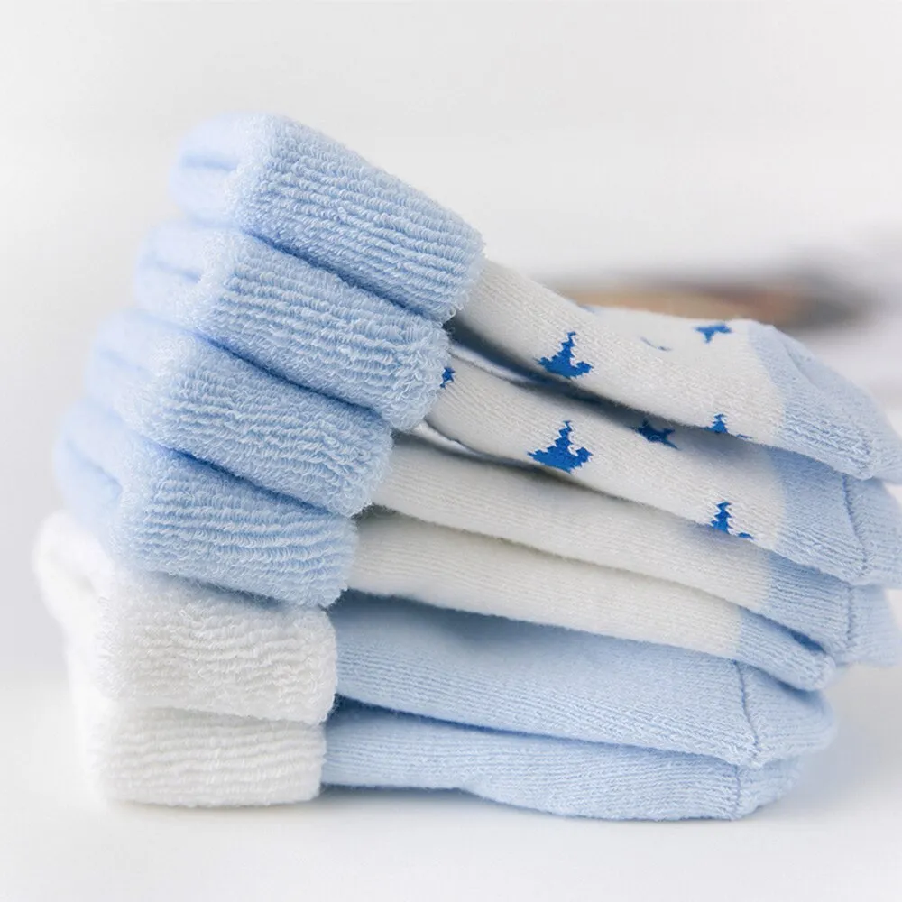 Cotton Baby socks - Blue 5 pack