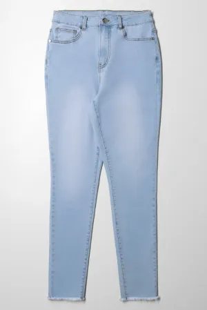 Curvy Skinny Denim Jeans Light Blue