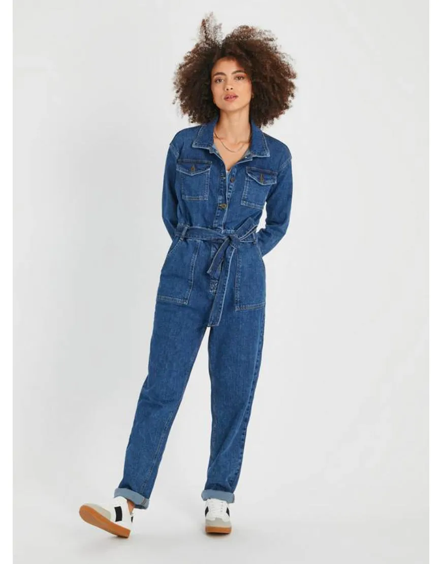 Dark Blue Denim Boilersuit