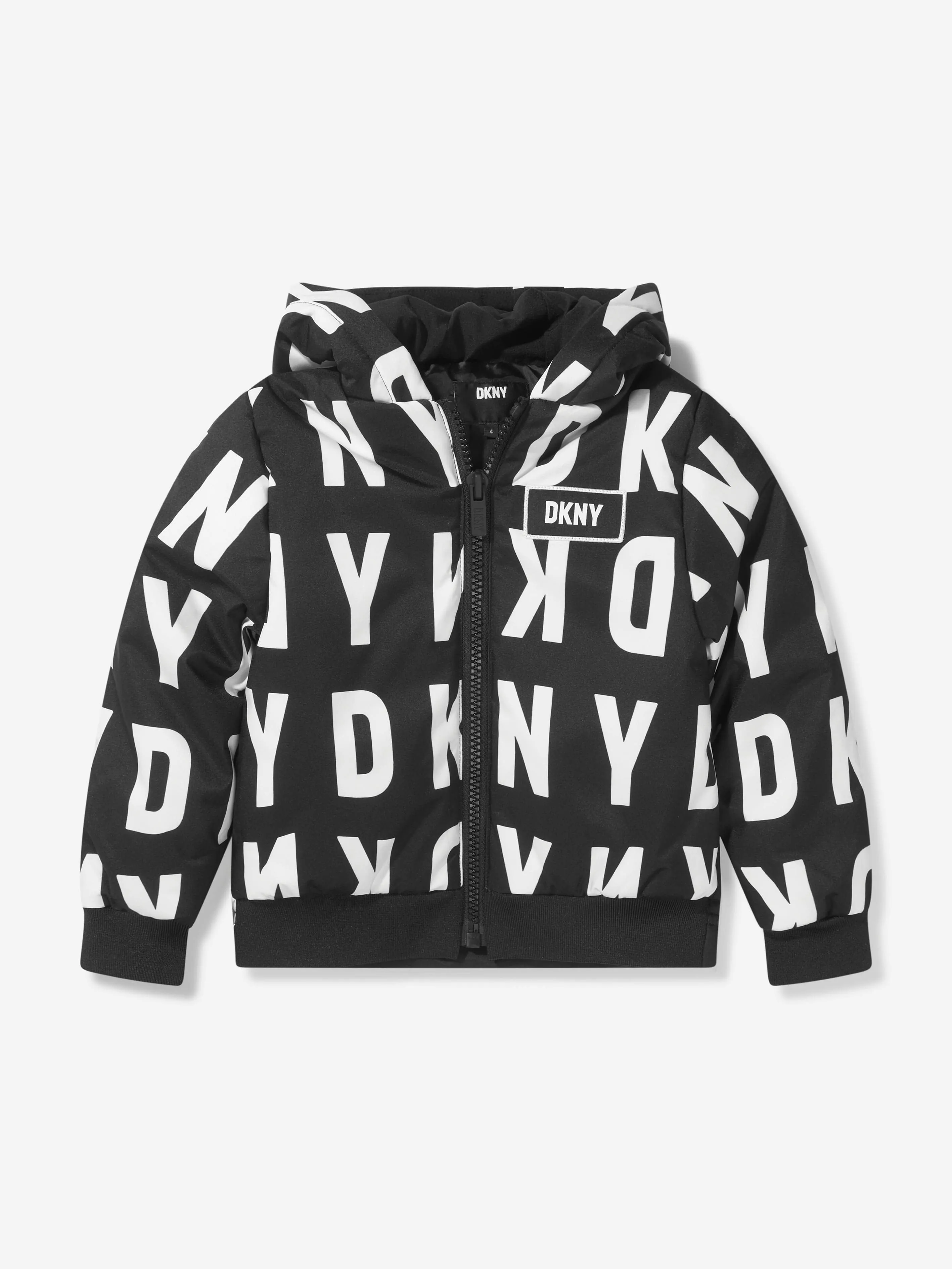 DKNY Boys All Over Logo Puffer Jacket