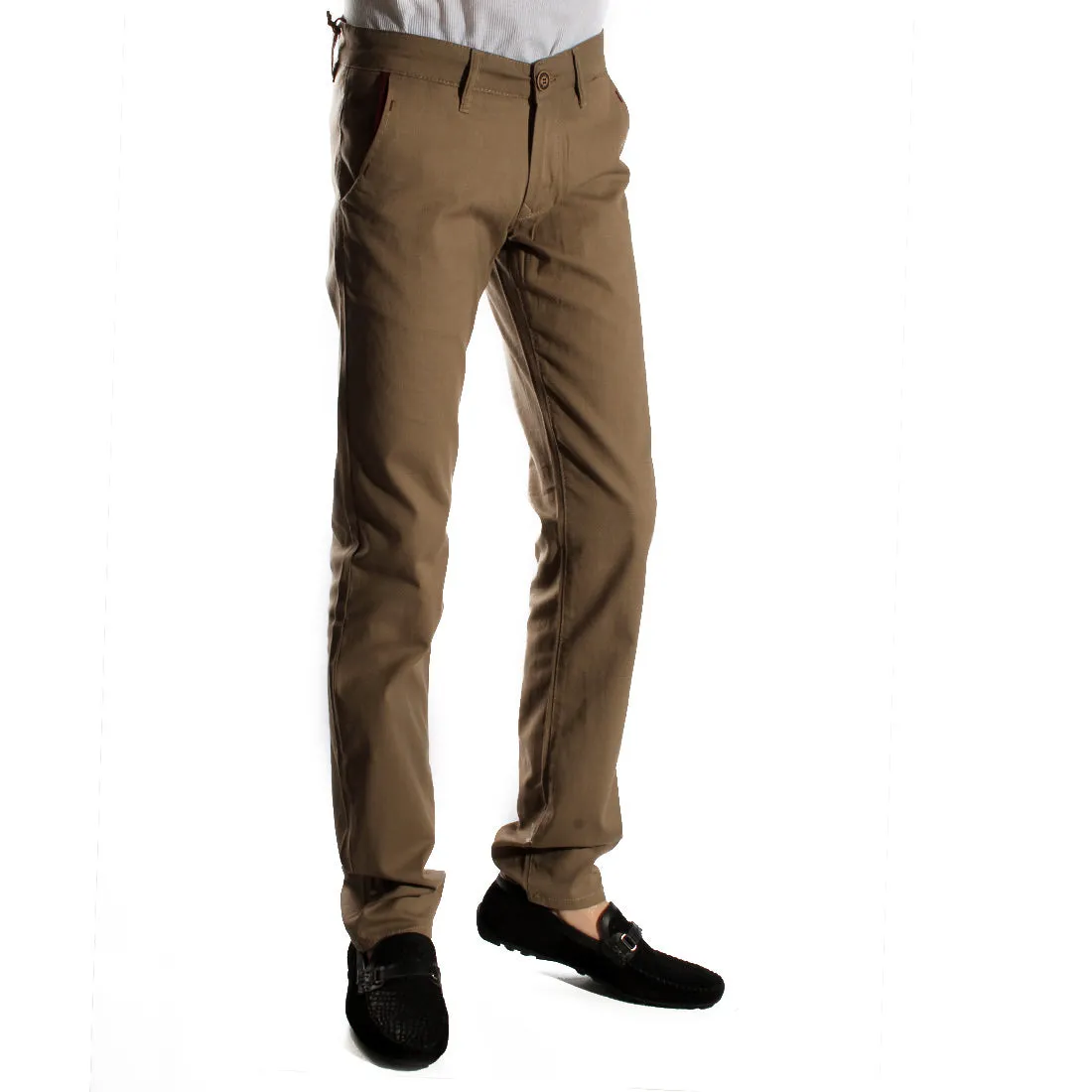 fabric pant- khaki/ made in Turkey -3378