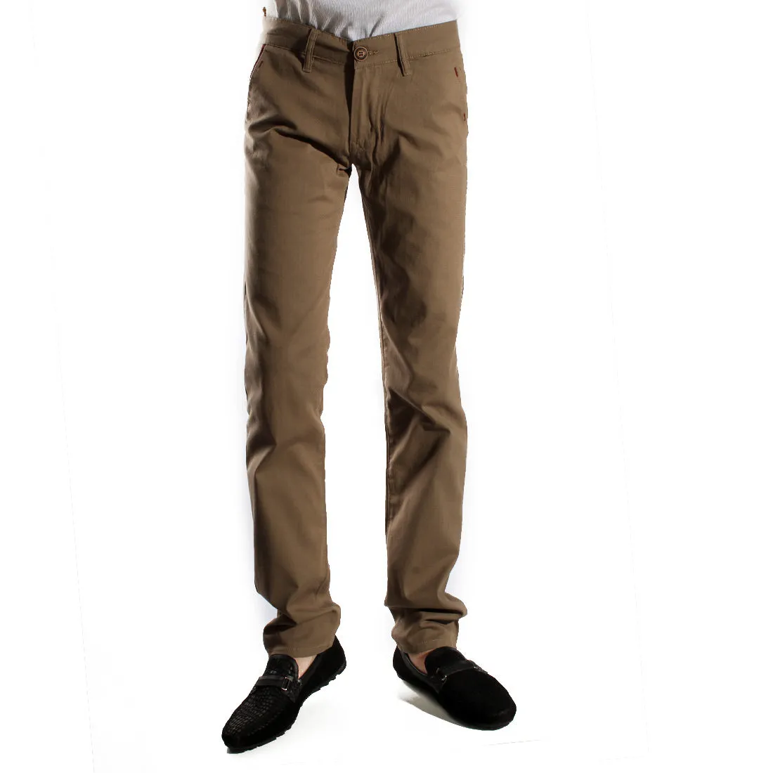 fabric pant- khaki/ made in Turkey -3378