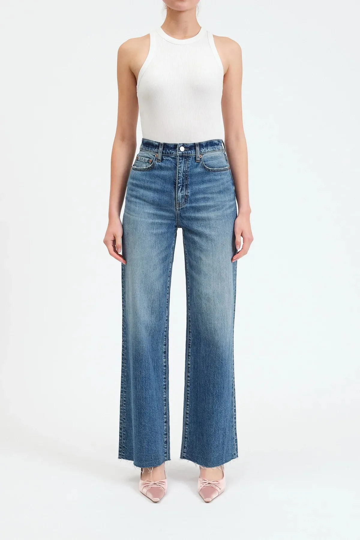 FAR OUT HIGH RISE WIDE LEG JEANS