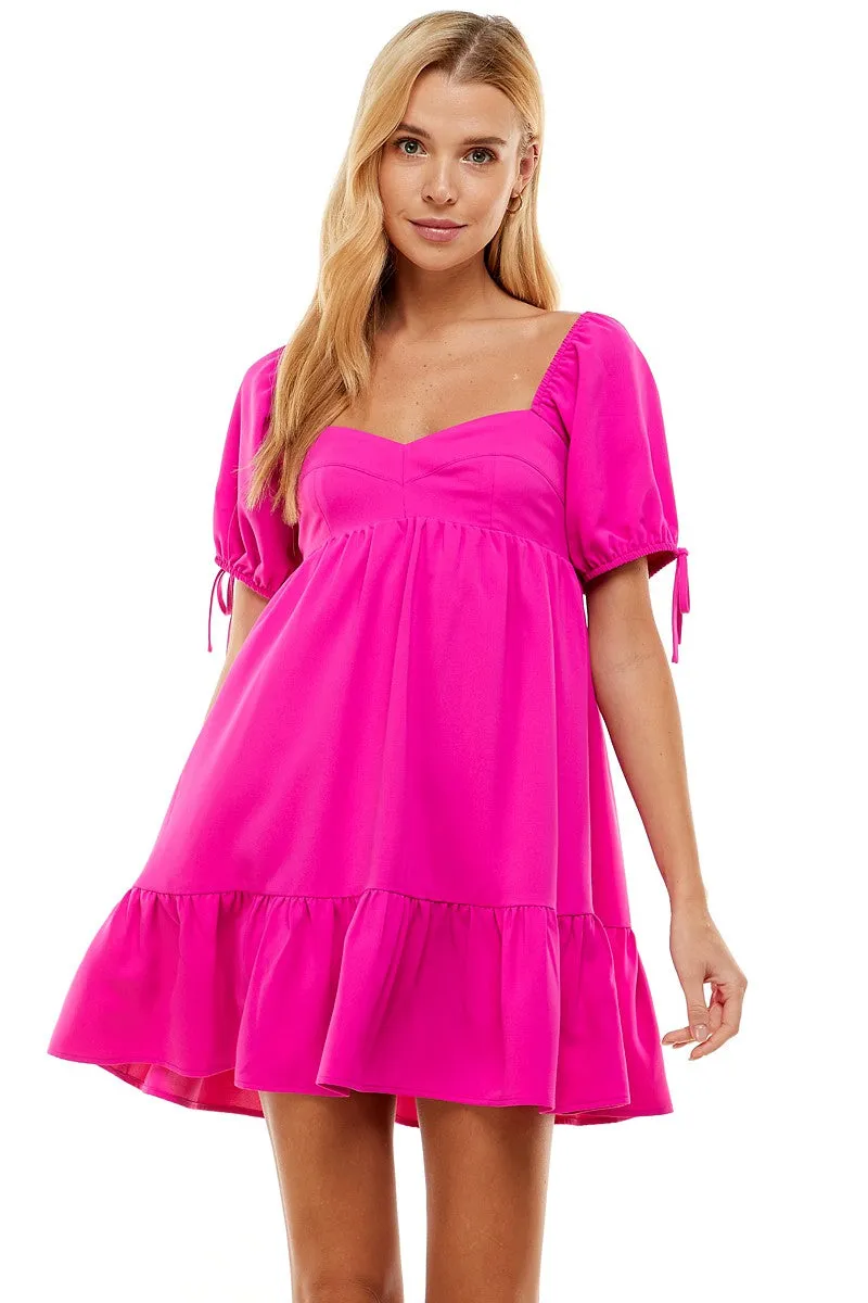 Fuchsia Babydoll Dress