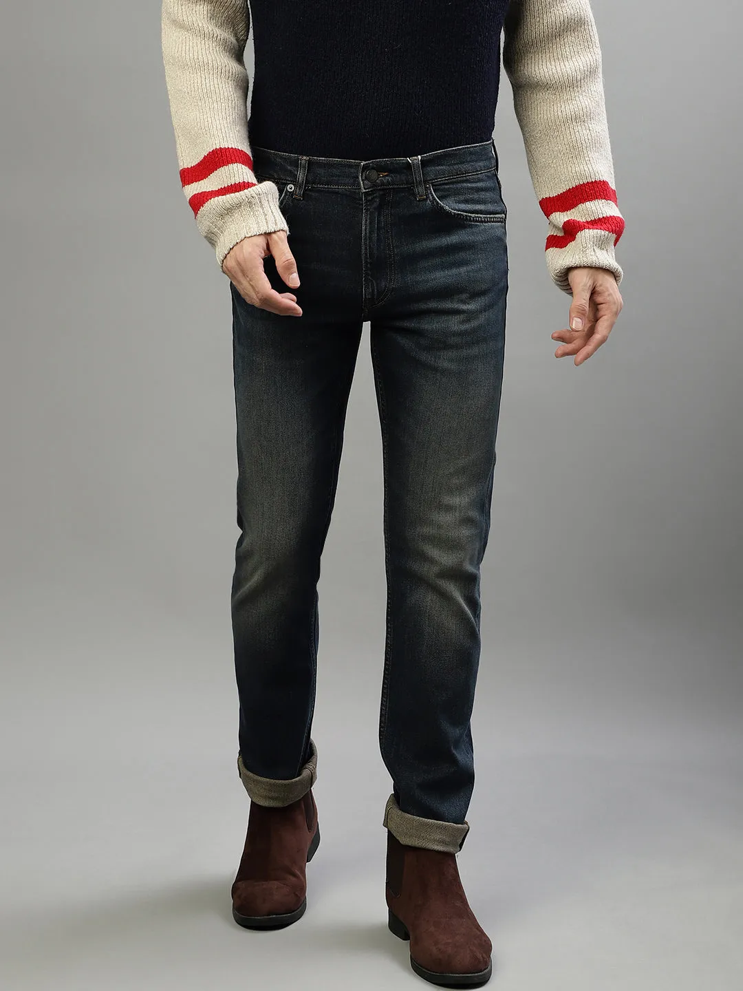 Gant Men Blue Washed Regular Fit Jeans