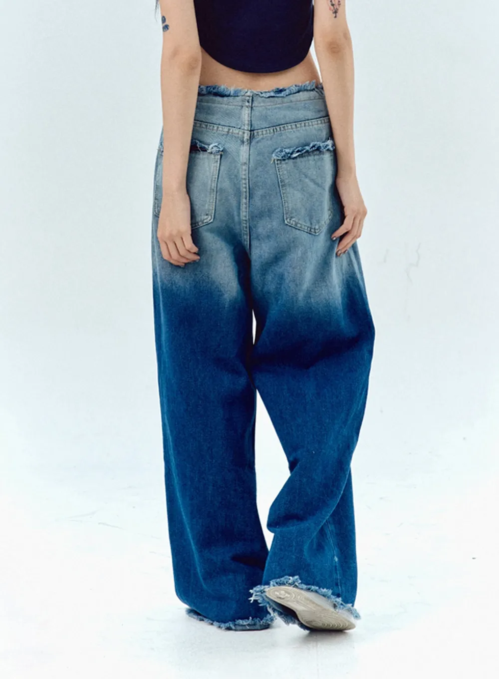 Gradient Wide Jeans IU329