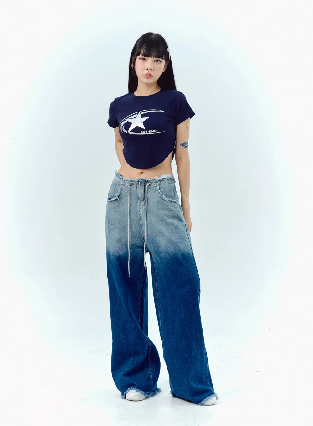 Gradient Wide Jeans IU329