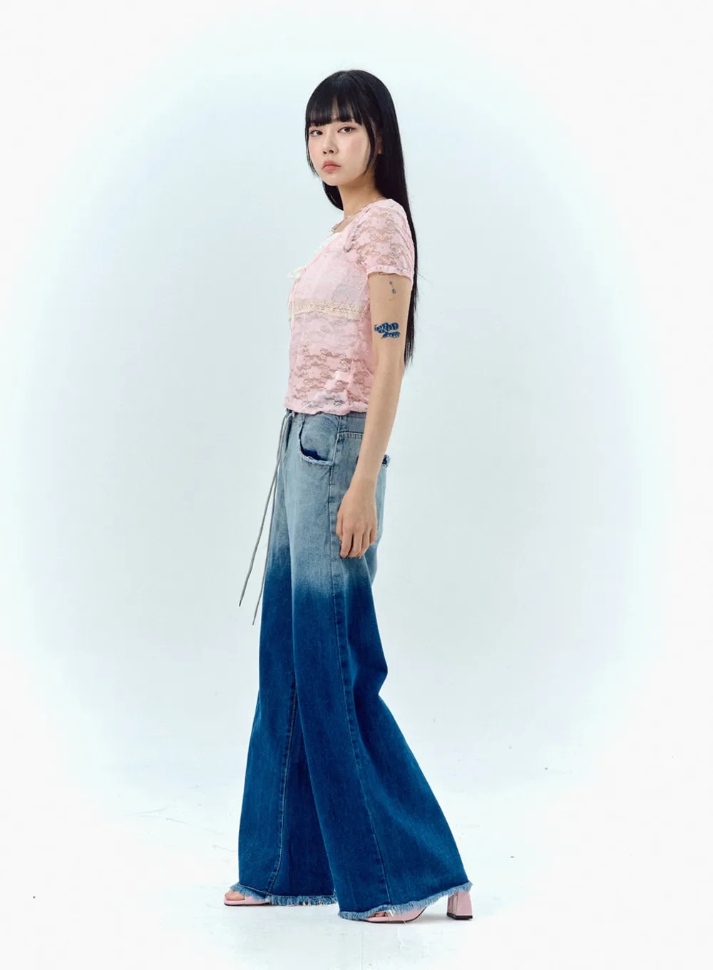 Gradient Wide Jeans IU329