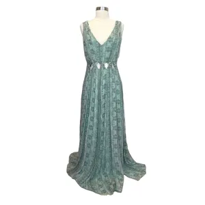 Green Silk Dress - 4