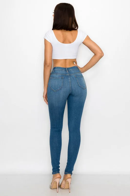 High Rise Skinny 2 Pocket Jeans