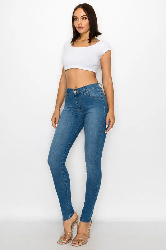 High Rise Skinny 2 Pocket Jeans