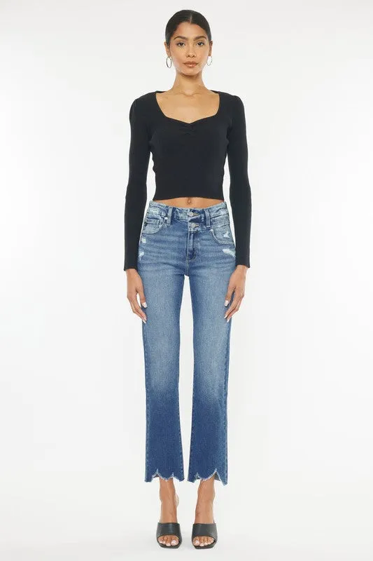 High Rise Slim Straight