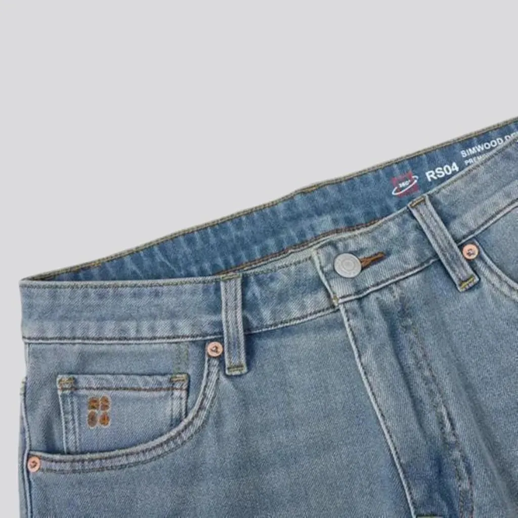 High-waist men's heavyweight jeans