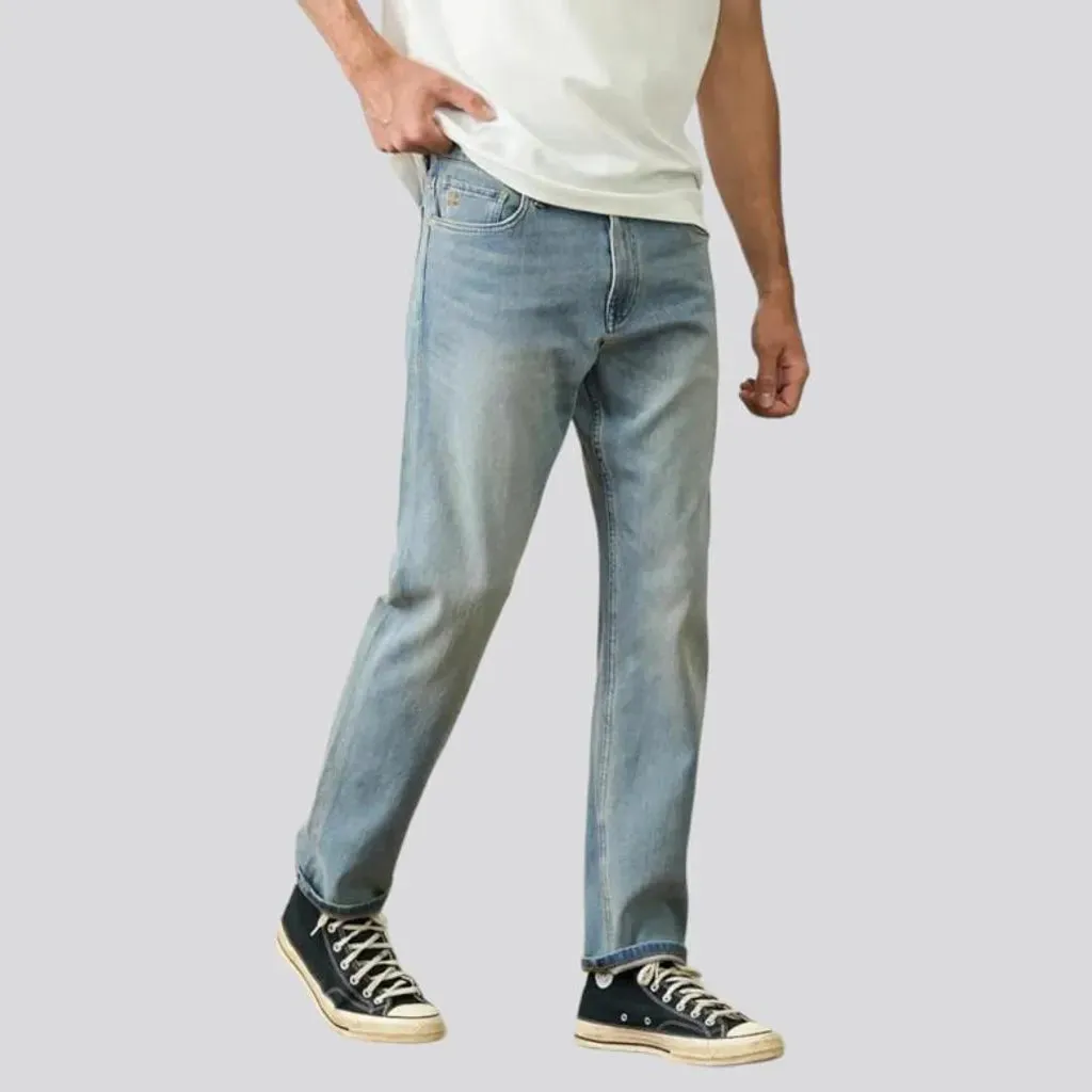 High-waist men's heavyweight jeans