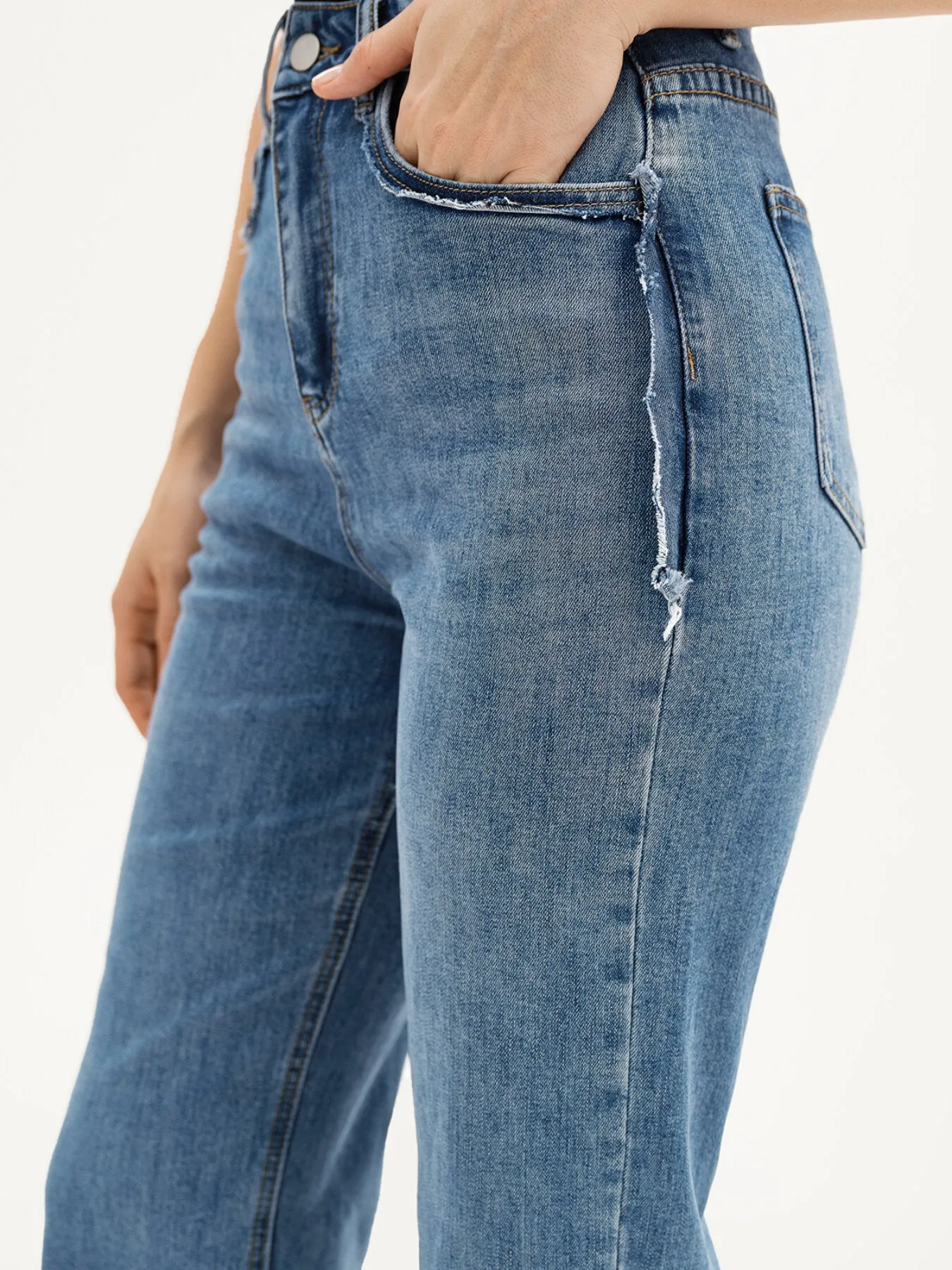 High Waist Pocket High Stretch Long Jeans