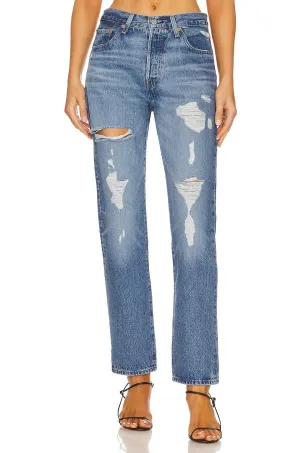 Levi's 501 Original Full length Distressed Denim - 125010417