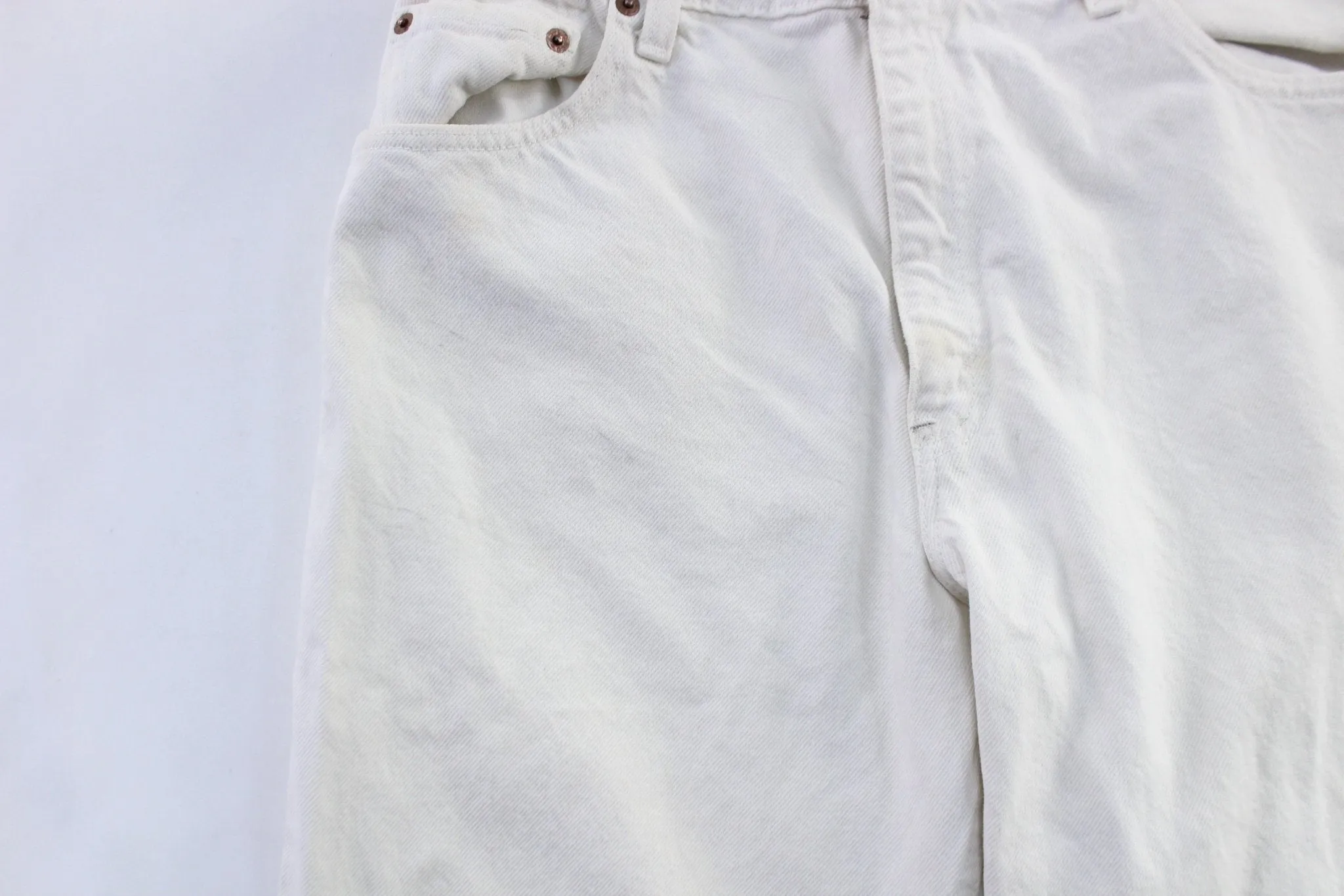 Levi's 550 White Wash Denim Jeans