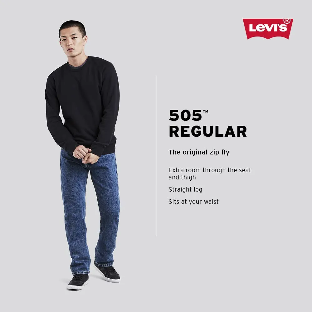 Levi's Men's 505 Regular Fit Jeans (Also Available in Big & Tall), Goldentop, 36W x 29L