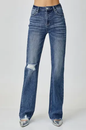 Long Inseam Dark Wash Jeans