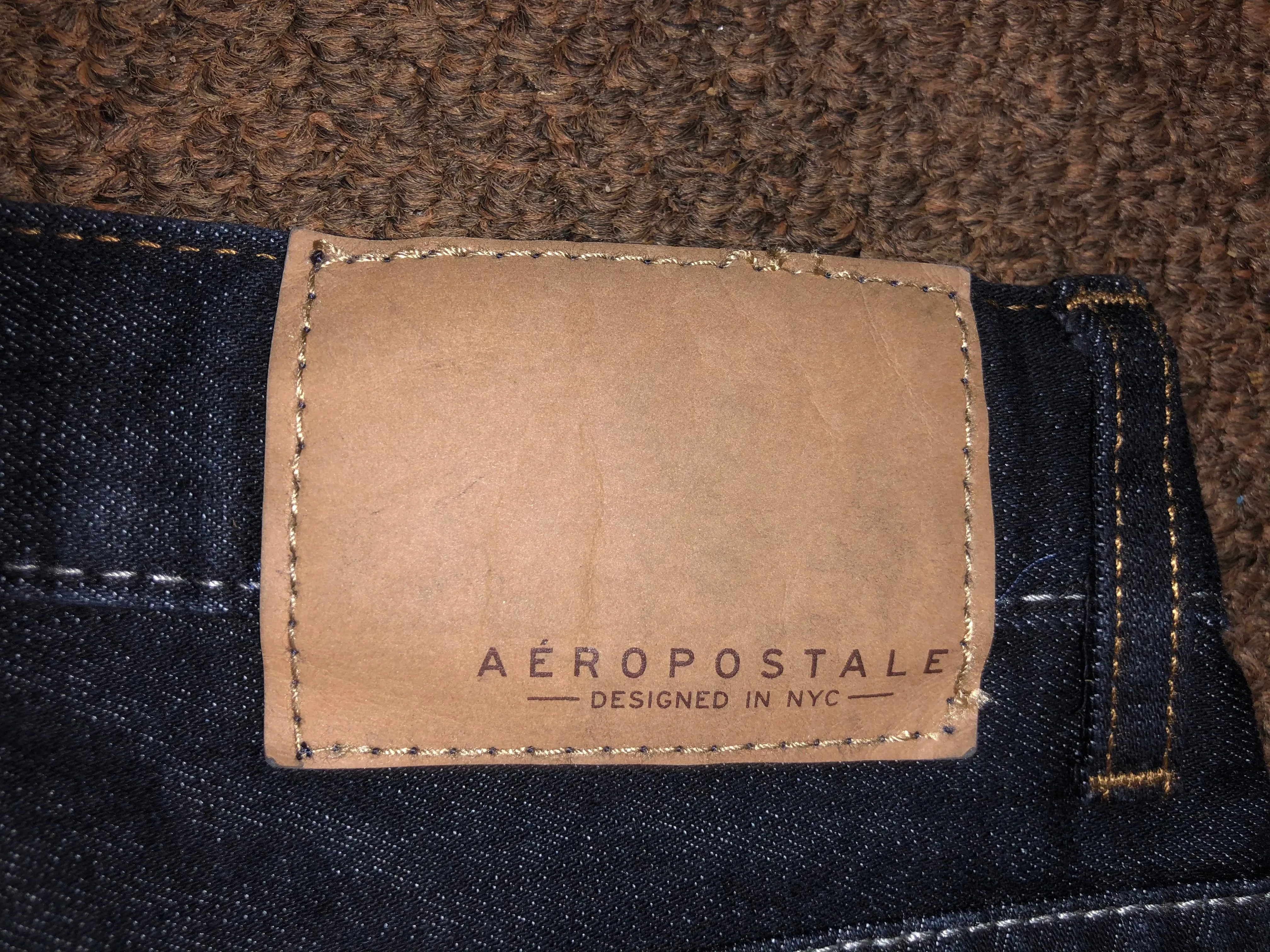 <€€* NEW Mens Aeropostale Skinny Jeans Extra Dark 31” x 32” Reflix Style 8003 Denim NWT