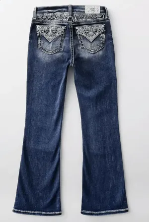 Miss Me Girl's Mid-Rise Bootcut Jeans K3988B