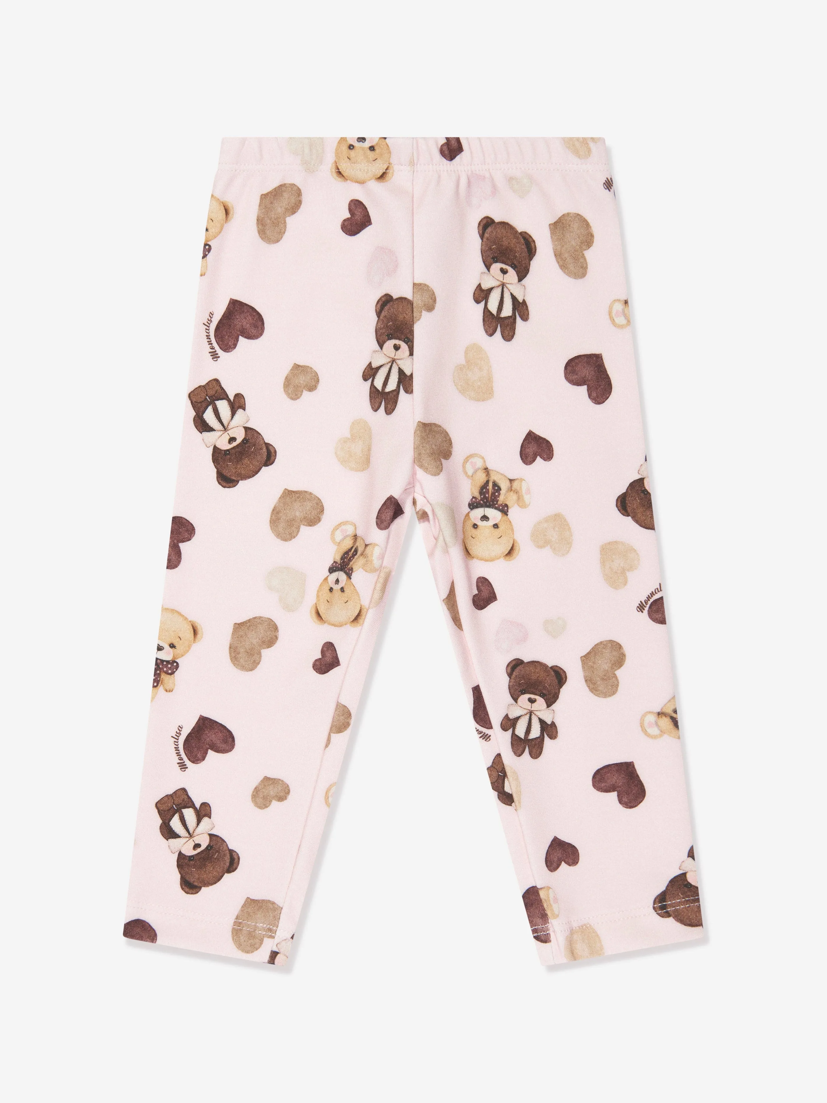 Monnalisa Baby Girls Little Bears Leggings in Pink