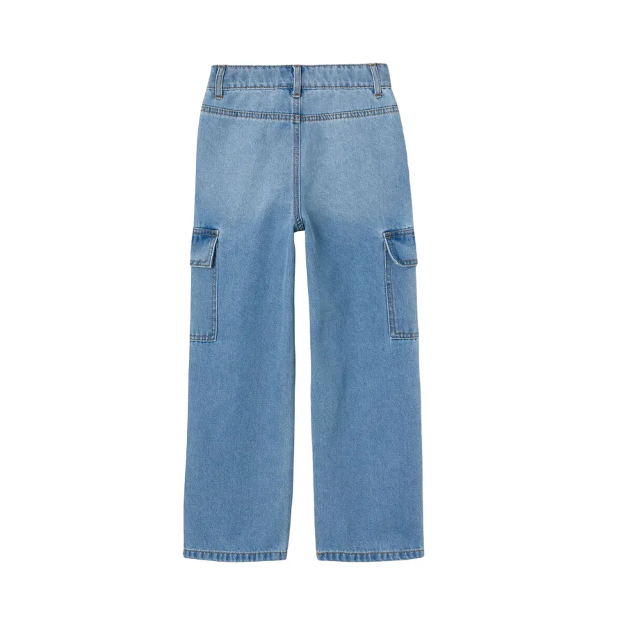 name it pantalone in jeans con tasconi da bambina 13220709 blu chiaro