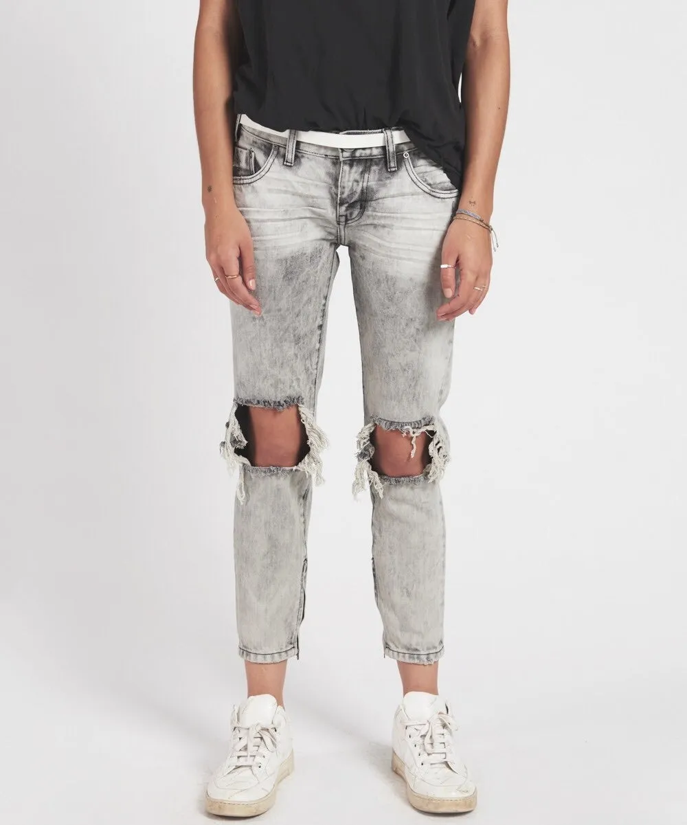 ONE TEASPOON: FREEBIRDS HARLEY GRAY SKINNY JEAN