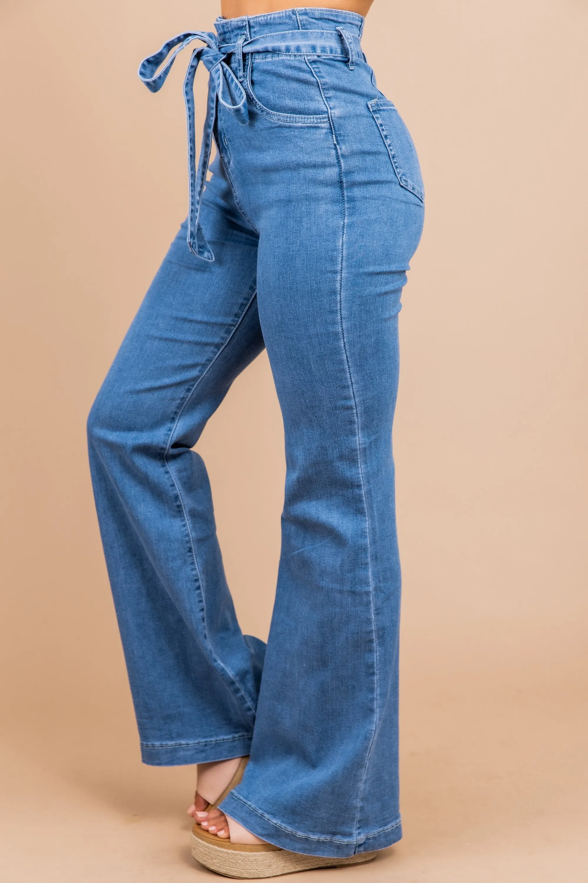 Overwhelming Love Light Indigo Blue Flare Jeans