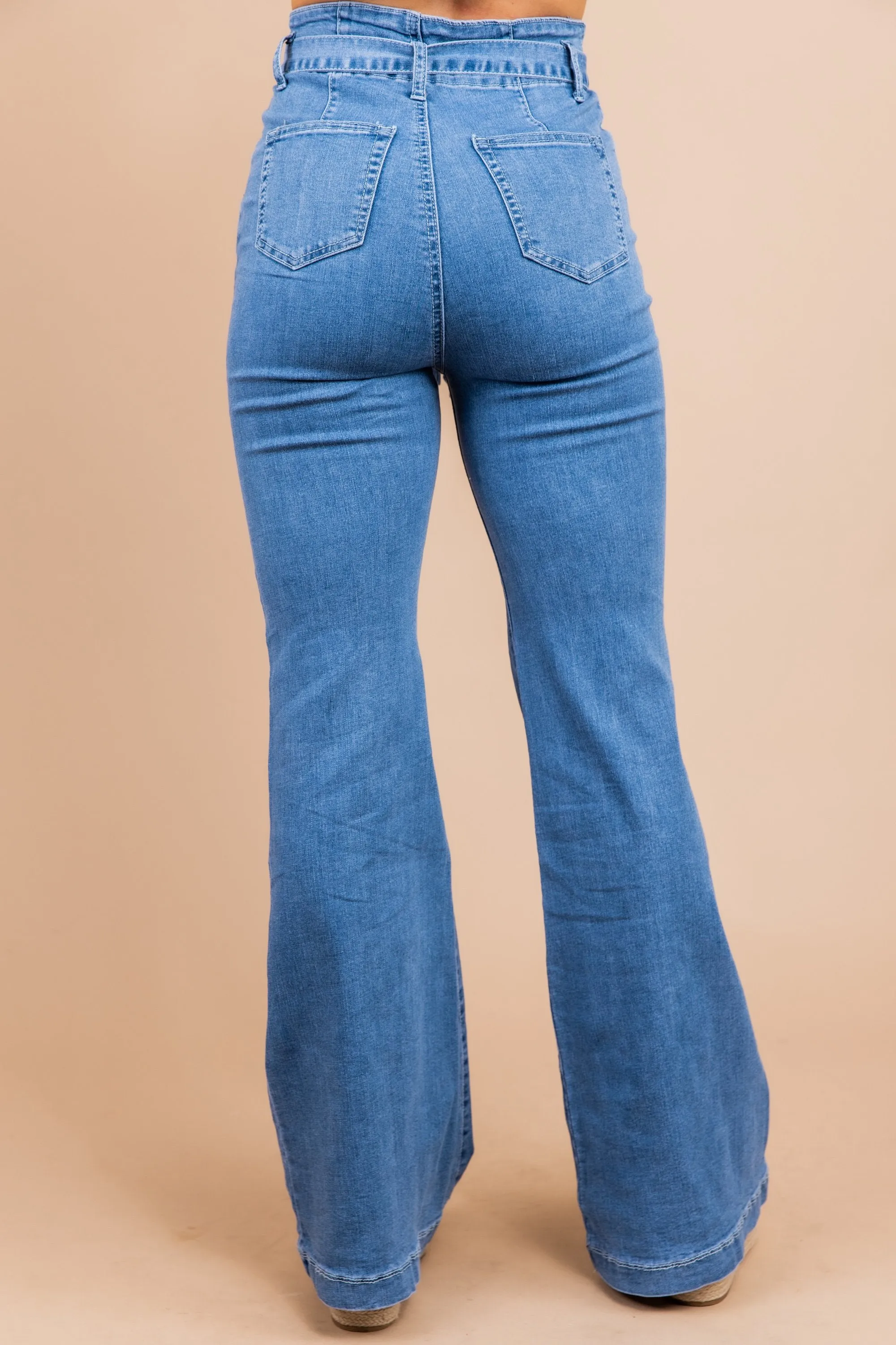 Overwhelming Love Light Indigo Blue Flare Jeans