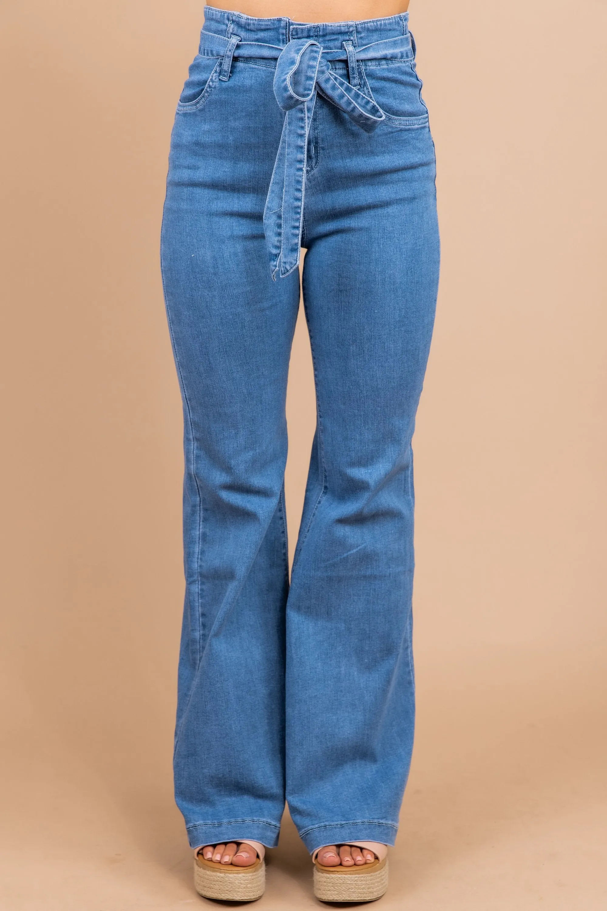 Overwhelming Love Light Indigo Blue Flare Jeans