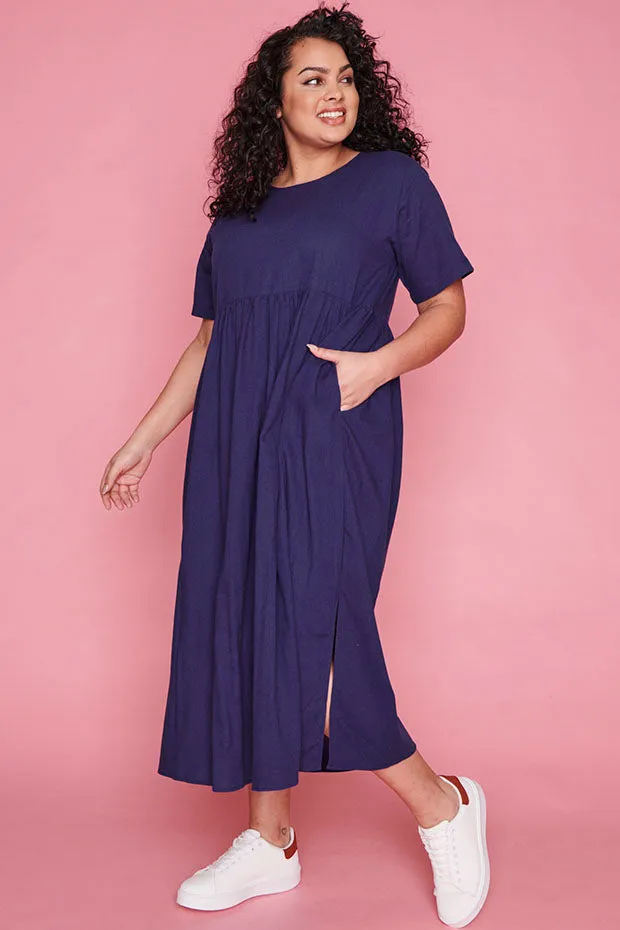 Patrice Navy Dress