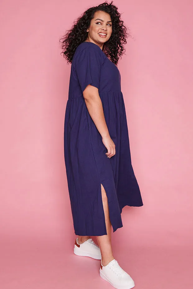 Patrice Navy Dress