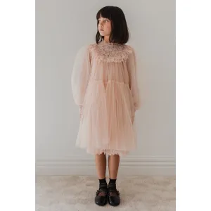 Petite Amalie Blush French Lace Tulle Babydoll Dress