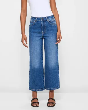 popular  Petites Crop Wide Leg Denim Jeans - Dannii Minogue