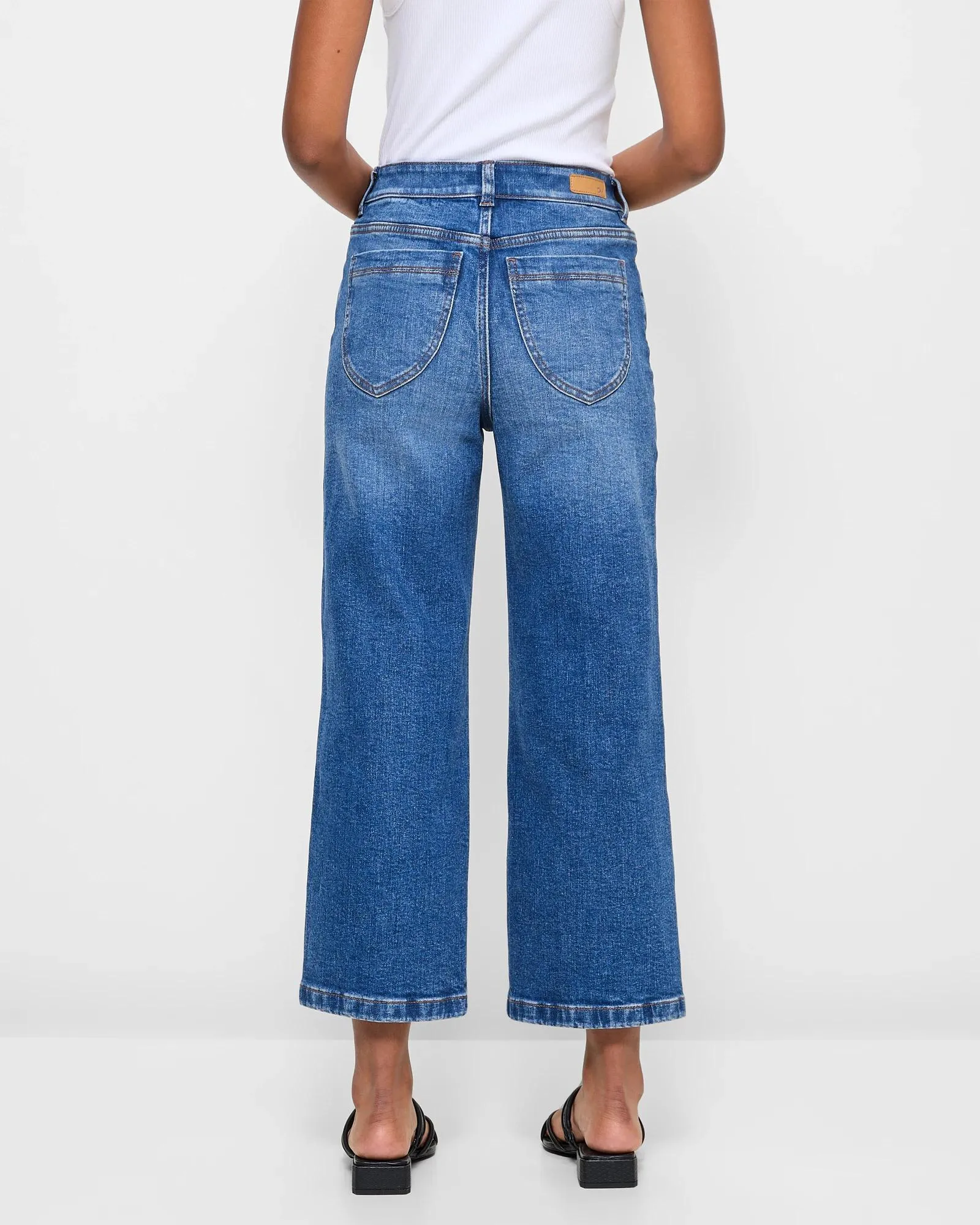 popular  Petites Crop Wide Leg Denim Jeans - Dannii Minogue