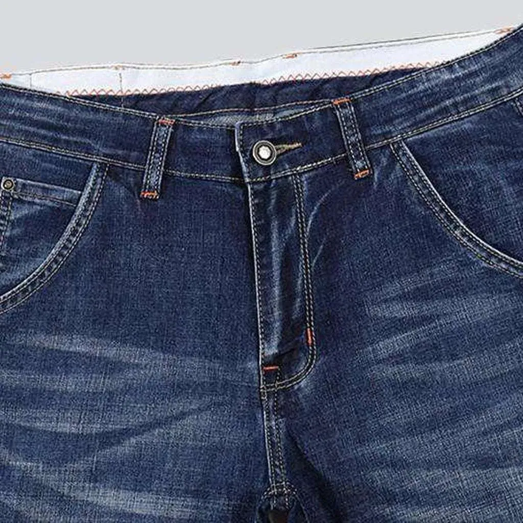 Sanded slim jeans for men