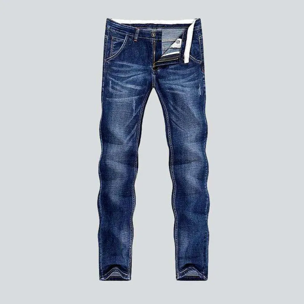 Sanded slim jeans for men