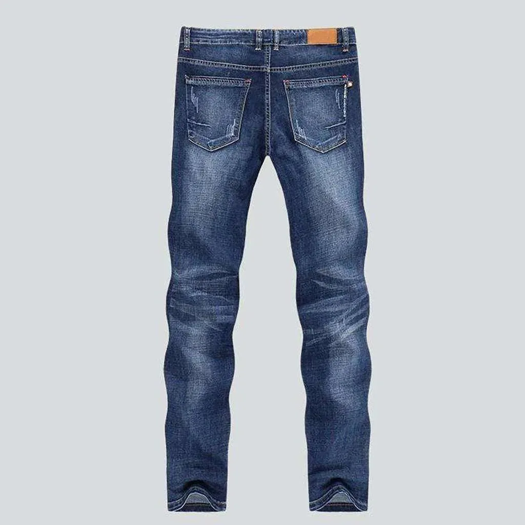 Sanded slim jeans for men