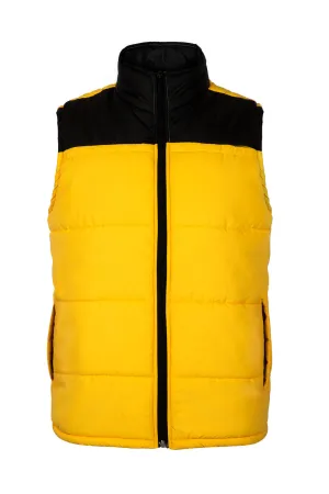 Sleeveless Puffer Jacket With Cut & Sew Panel